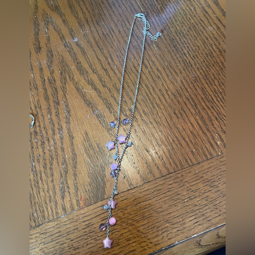 Pink and Silver Star Necklace